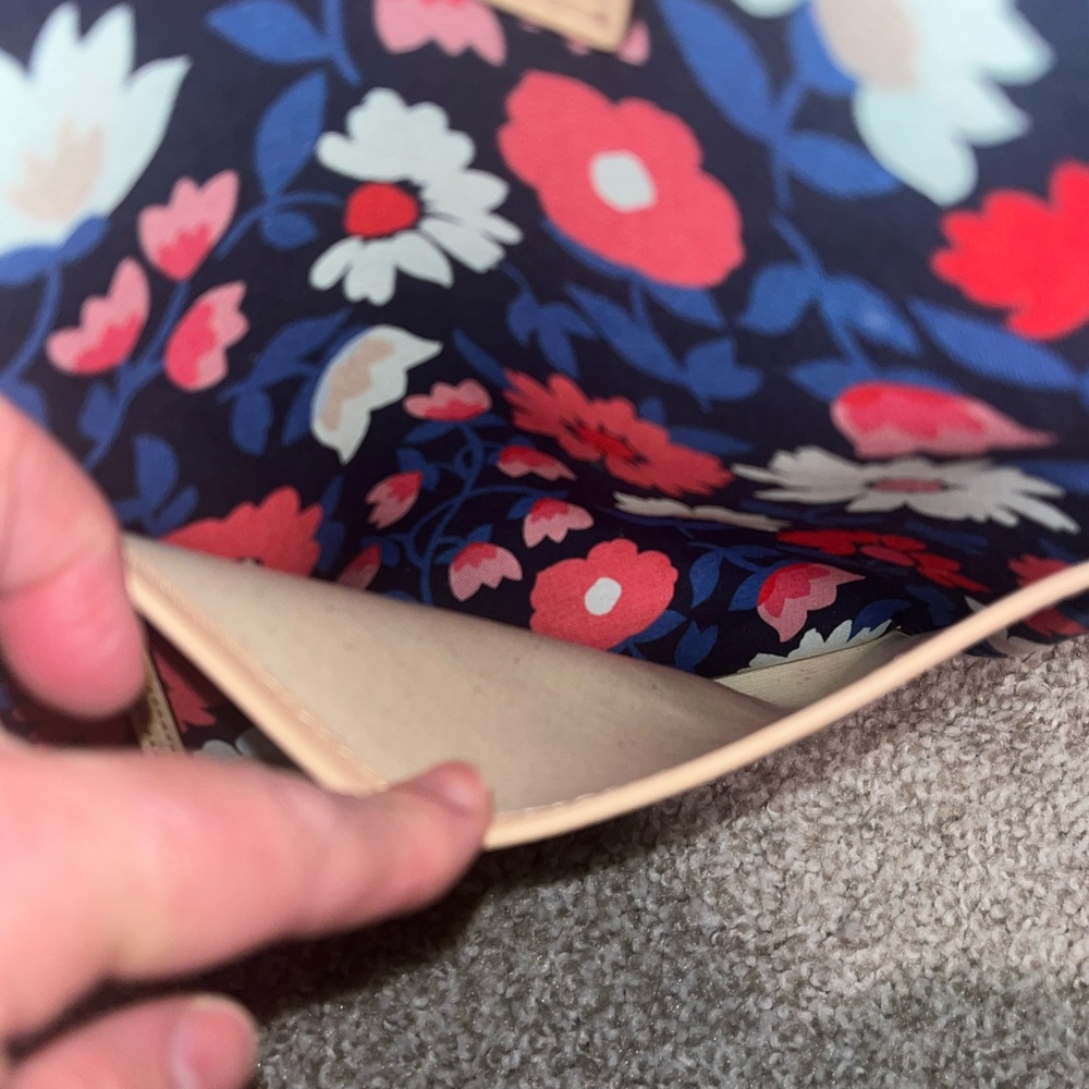 Kate Spade Washington Square Mega Sam Tote Rich Navy Pxru8568 Floral Print - Picture 8 of 10